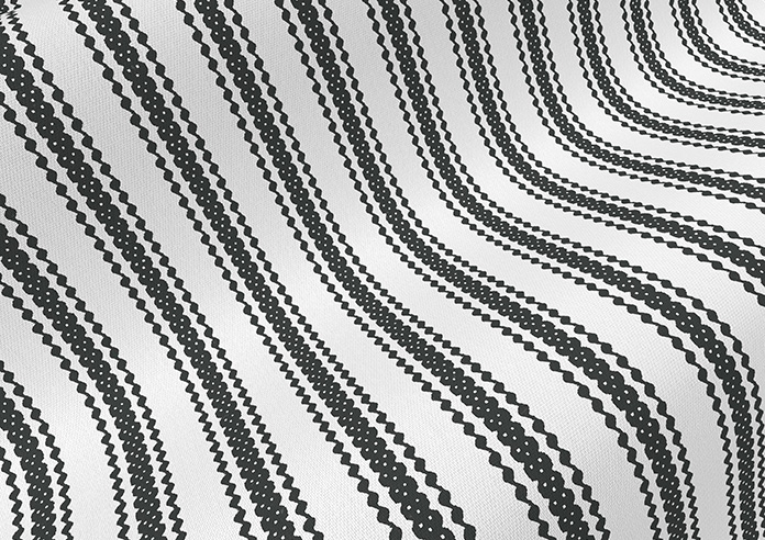 Lace Stripes, Jet - Motorised Roman Blind - Image 4